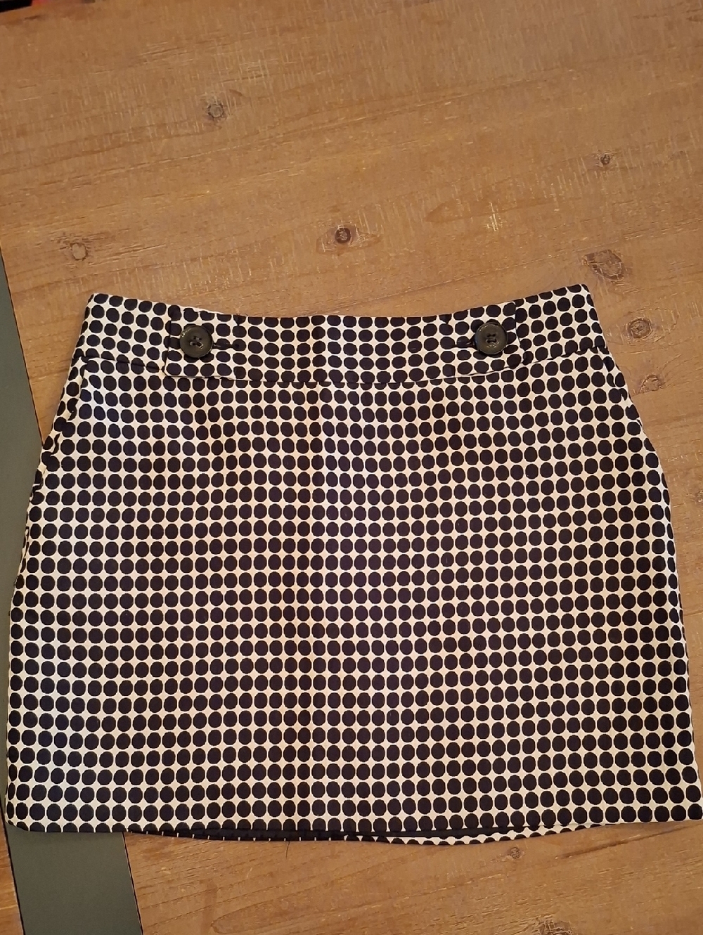Jacob Women's Black & White Mod Polka Dot Mini Skirt with Pockets (Size US 6)